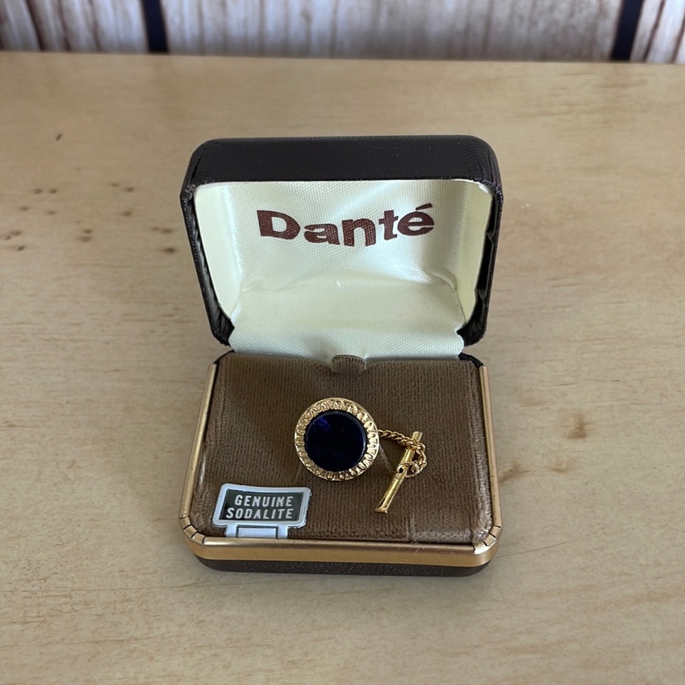 Dante Gold Tie Clip w/ Soladite Stone Accent